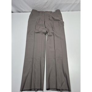 Asher Dress Pants Mens 42x36 Gray Wool Super 100s Flat Front Unhemmed NWT